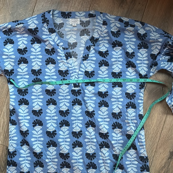 Mud Pie Women's Balloon Sleeve Dress Blue Size Small - Picture 11 of 14